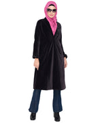 Velvet Pearl Hand-Embroidery Coat Purple