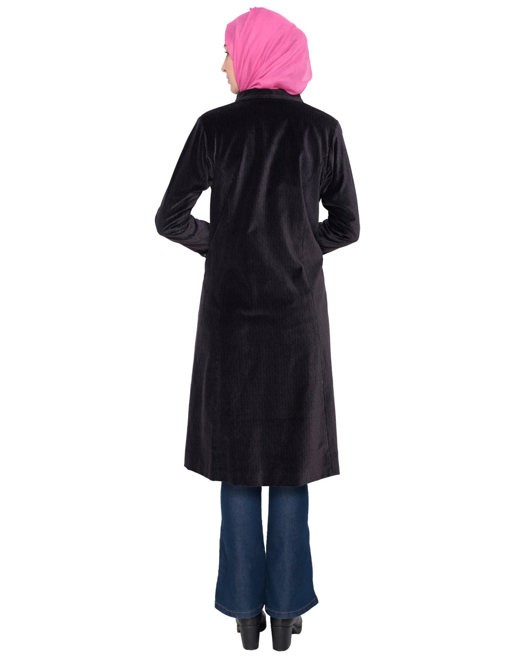 Velvet Pearl Hand-Embroidery Coat Purple