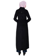 Shirt Collar Double Breasted Coat Black