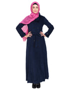 Shirt Collar Double Breasted Coat Blue