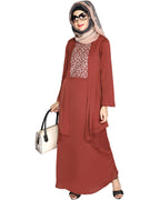 Newfangled Abaya Brick Red