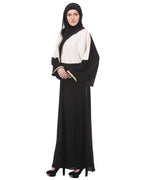 Arabian Style Flowy Abaya Beige & Black