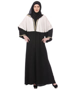 Arabian Style Flowy Abaya Beige & Black