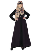Layered Maxi Dress Abaya Purple