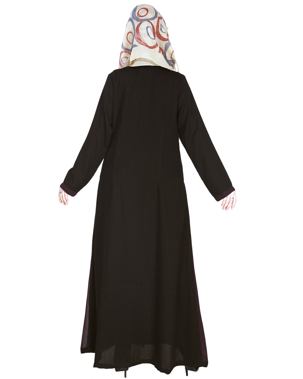 Layered Maxi Dress Abaya Purple
