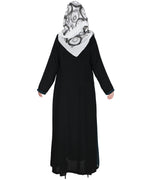 Layered Maxi Dress Abaya Black & Green