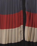 Multi Coloured Pleated Stylish Abaya Black