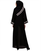 Breezy Black & White casual Abaya