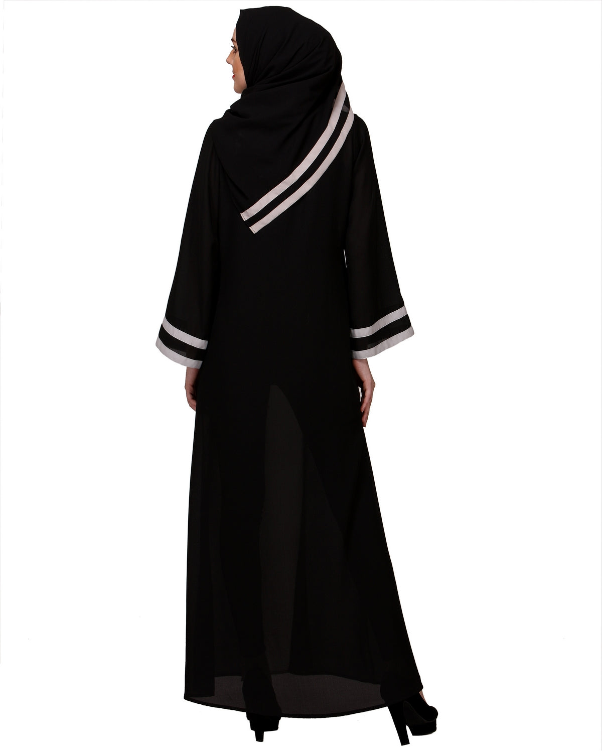 Breezy Black & White casual Abaya