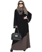 Casual Highlighted Abaya Brown