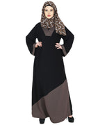 Casual Highlighted Abaya Brown