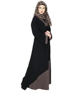 Casual Highlighted Abaya Brown