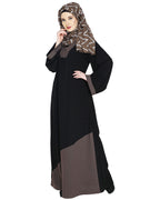 Casual Highlighted Abaya Brown