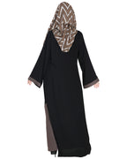 Casual Highlighted Abaya Brown