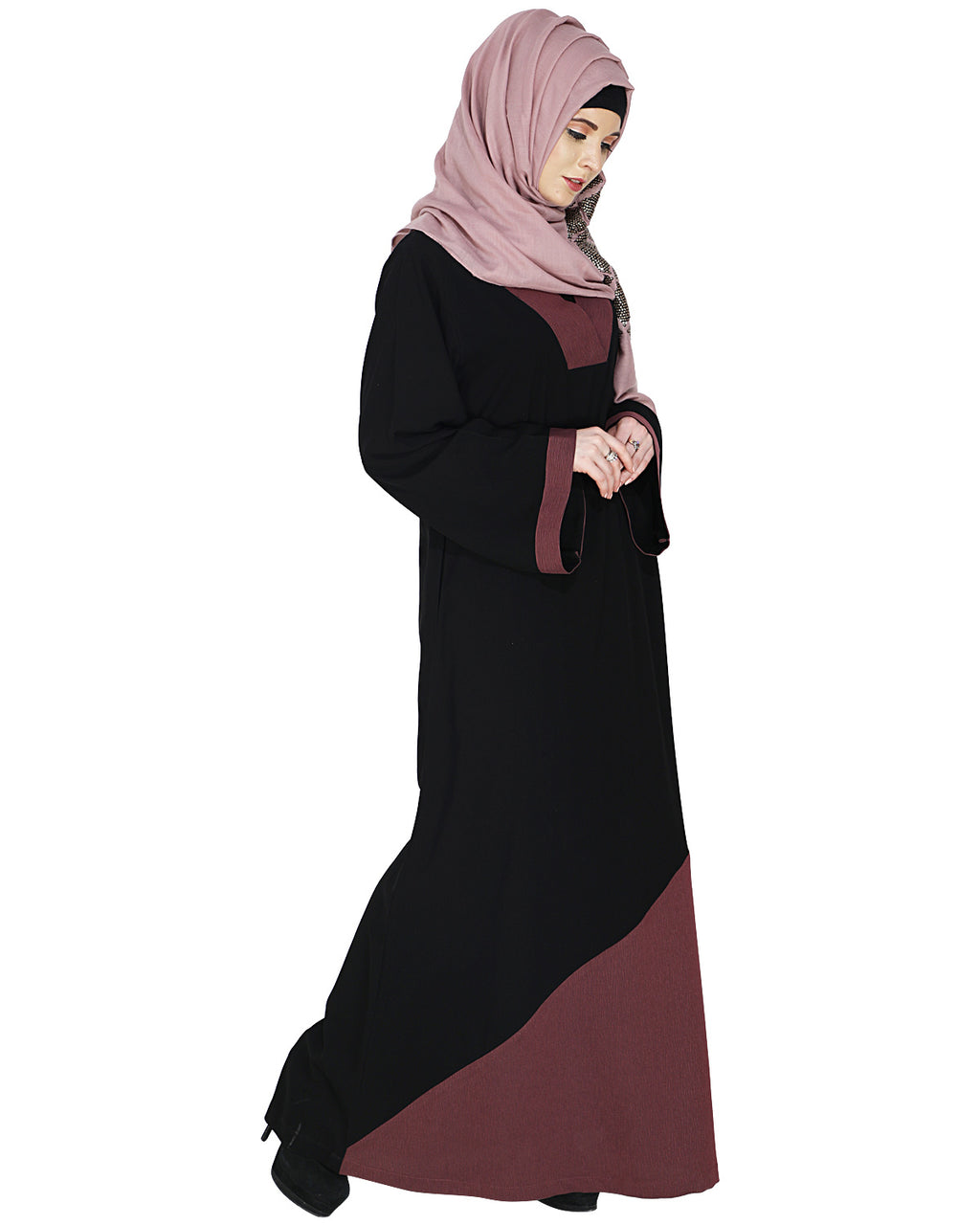 Casual Highlighted Abaya Purple