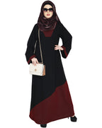 Casual Highlighted Abaya Wine