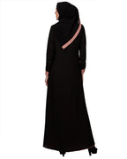 Pretty Pink Layered Abaya Pink & Black