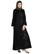 Prismatic Mirror Work Abaya Black