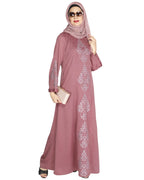 Prismatic Mirror Work Abaya Grey