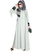 Lace & Bow Detailed Abaya Sage Green
