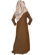 Descent Chikan Abaya Brown