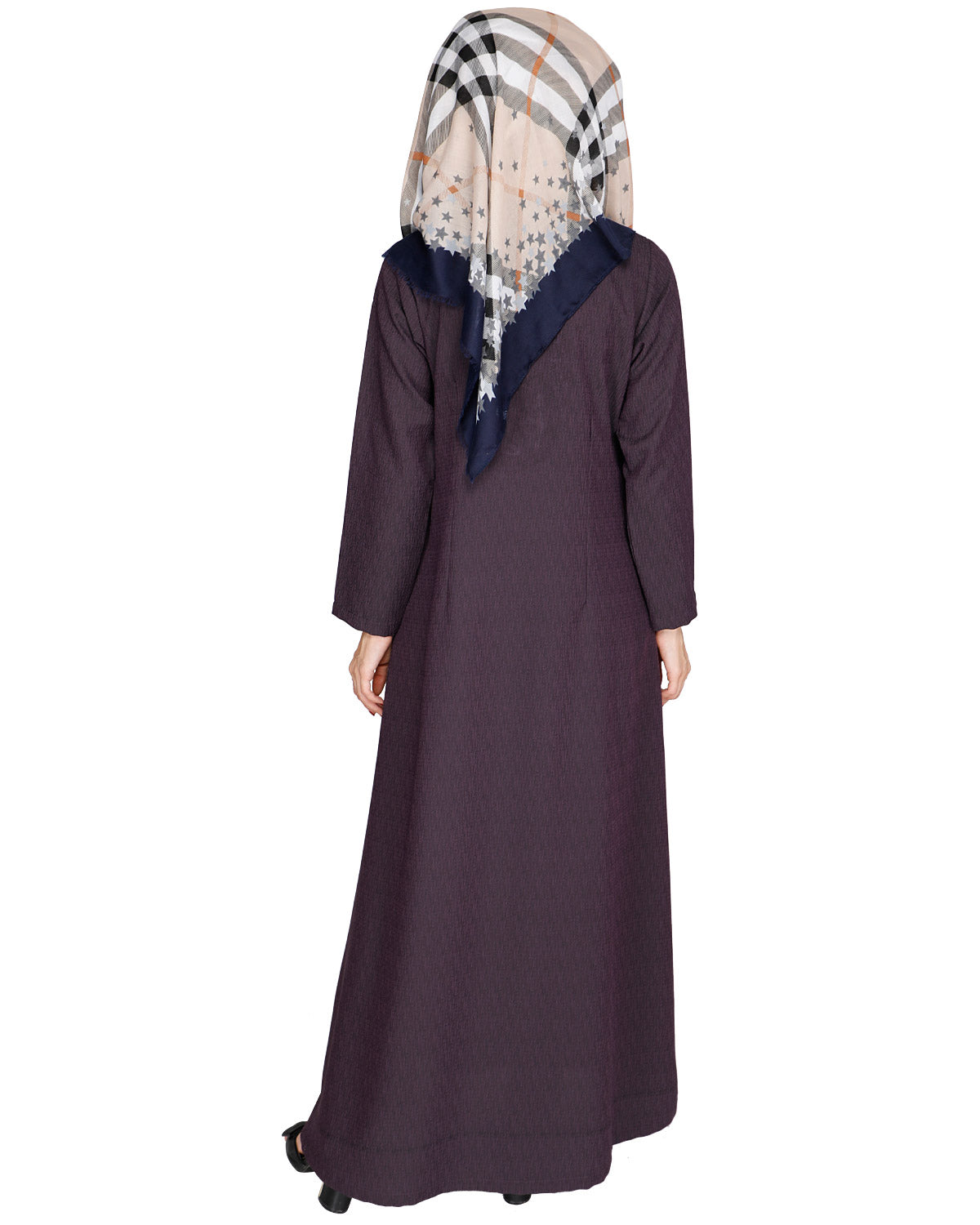 Descent Chikan Abaya Purple