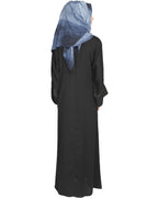 Daisy Drill Abaya Black