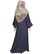 Daisy Drill Abaya Dark Blue