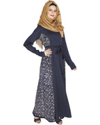 Opulent Velt Abaya Blue
