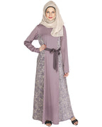 Opulent Velt Abaya Purple