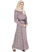 Opulent Velt Abaya Purple