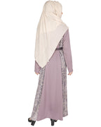 Opulent Velt Abaya Purple