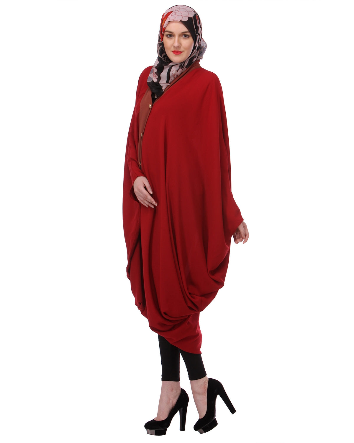Maroon Kaftan Shrug Maroon