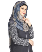 Role Down Abaya Grey