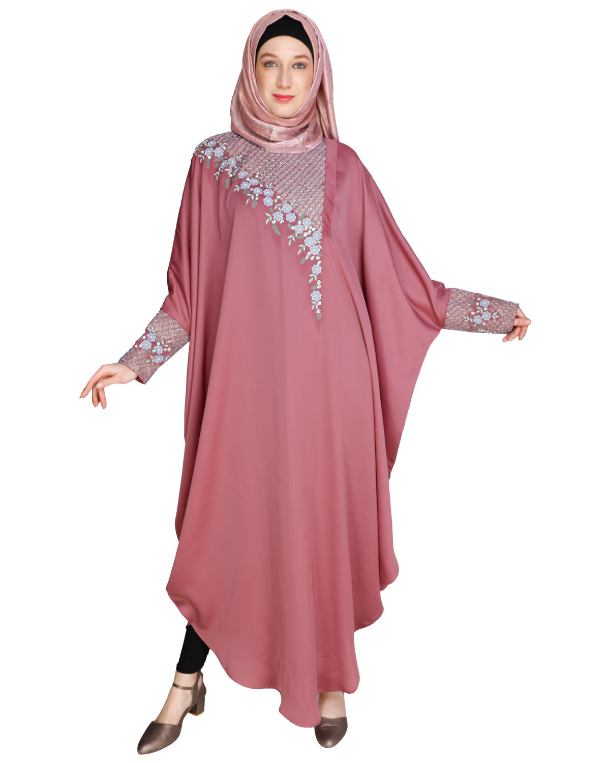 Luxury Grey Kaftan Wine