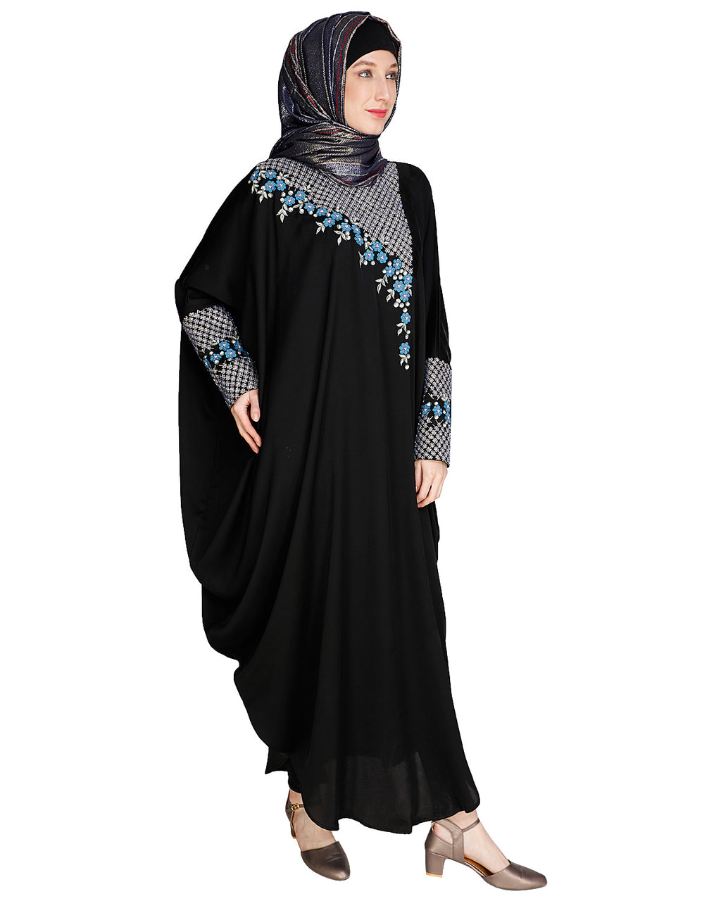 Luxury Grey Kaftan Wine