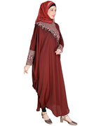 Luxury Grey Kaftan Wine