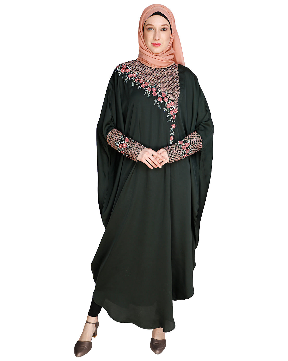 Luxury Grey Kaftan Olive