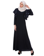 Butterfly Blue sequined Abaya Blue