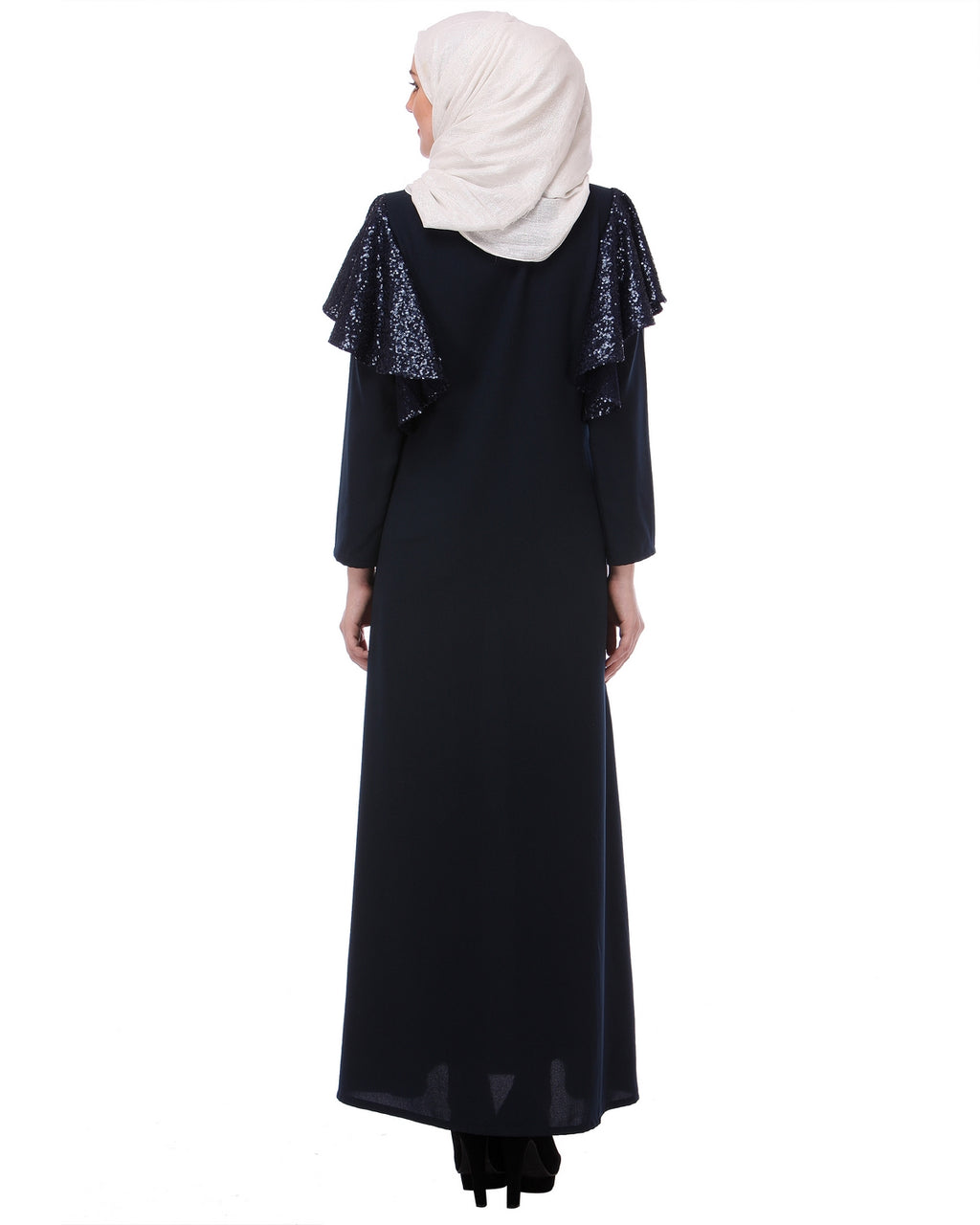 Butterfly Blue sequined Abaya Blue