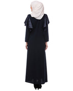 Butterfly Blue sequined Abaya Blue