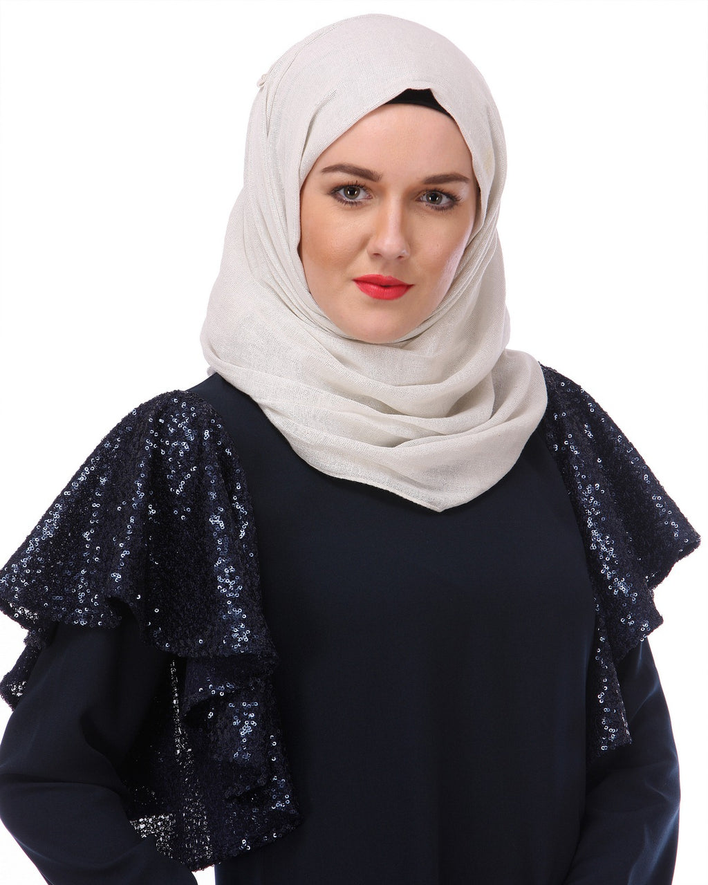 Butterfly Blue sequined Abaya Blue
