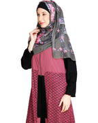 Lace Jacket Abaya Black