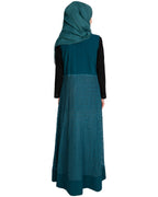 Lace Jacket Abaya Green
