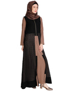 Lace Jacket Abaya Onion Pink