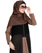Lace Jacket Abaya Onion Pink