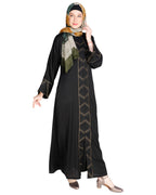 Classic Button down Abaya Black