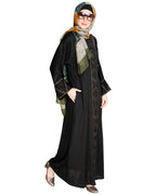 Classic Button down Abaya Black