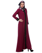Falsa sequined Formal Abaya Pink S