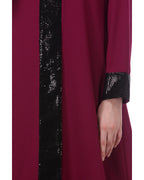 Falsa sequined Formal Abaya Pink S